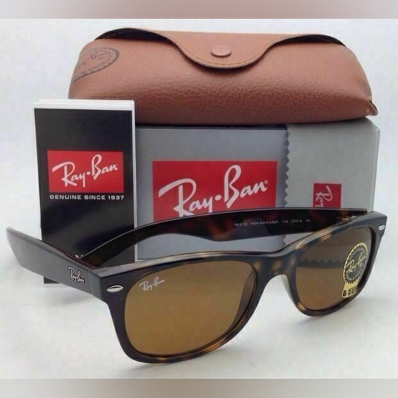 LIKE NEW RayBan Wayfarer RB2140 Tortoise Brown Ray ban sunglasses - Picture 2 of 16